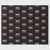 私は以前から社交的に距離を置クールいたおもしろい ラッピングペーパー (フラット)