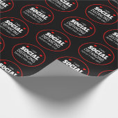 私は以前から社交的に距離を置クールいたおもしろい ラッピングペーパー (角)