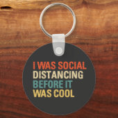 私は以前から社会的に距離を置いていたカッコいい キーホルダー (正面)