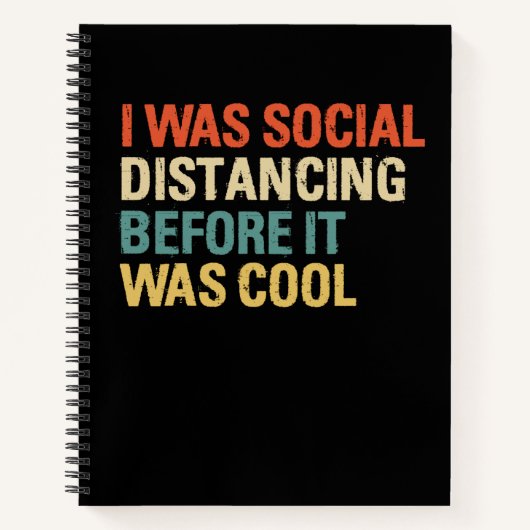 私は以前から社会的に距離を置いていたカッコいい ノートブック (正面)