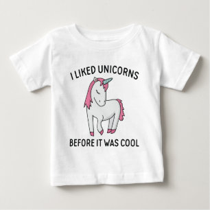 私は以前ユニコーンが好きだったカッコいい ベビーTシャツ