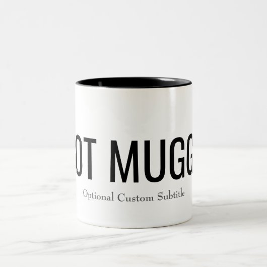 私は任意サブタイトルの襲われたマグを得ました ツートーンマグカップ (中央)