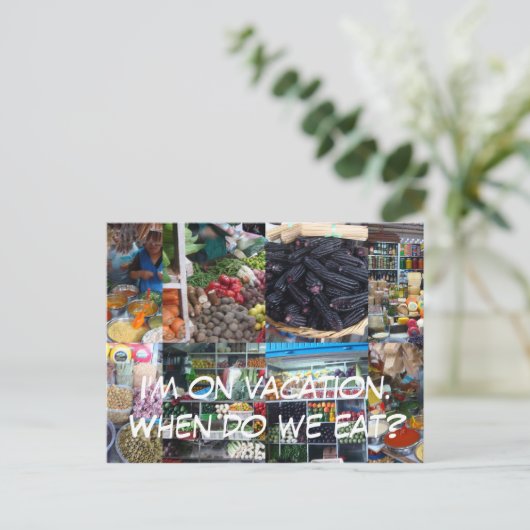 私は休み中だ。いつ食べだ? ポストカード (スタンド正面)