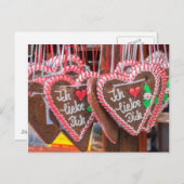 私は休日であなたのジンジャーパンハートが大好き シーズンポストカード (正面/裏面)