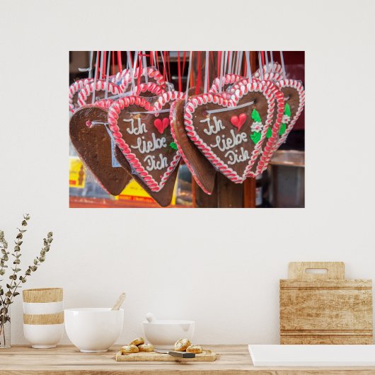 私は休日であなたのジンジャーパンハートが大好き ポスター (キッチン)