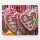 私は休日であなたのジンジャーパンハートが大好き マウスパッド (正面)