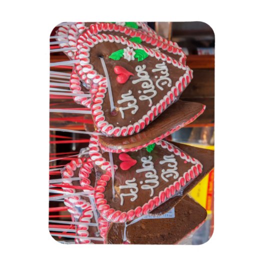 私は休日であなたのジンジャーパンハートが大好き マグネット (縦)