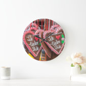 私は休日であなたのジンジャーパンハートが大好き ラージ壁時計 (ホーム)