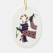 私は休日に行き詰まっている セラミックオーナメント (裏面)