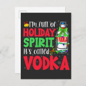 私は休日の精神に満ちている、それはウォッカクリスマスと呼ばれる 案内ポストカード (正面/裏面)