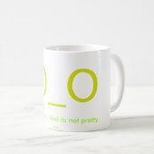 私は会います… そしてきれい コーヒーマグカップ (正面右)