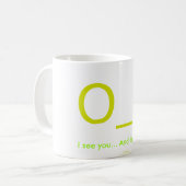 私は会います… そしてきれい コーヒーマグカップ (正面左)