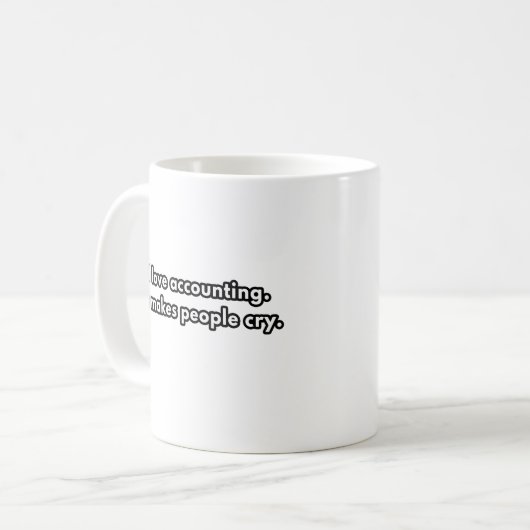 私は会計が大好おもしろいき – 会計士gagギフト コーヒーマグカップ (正面左)