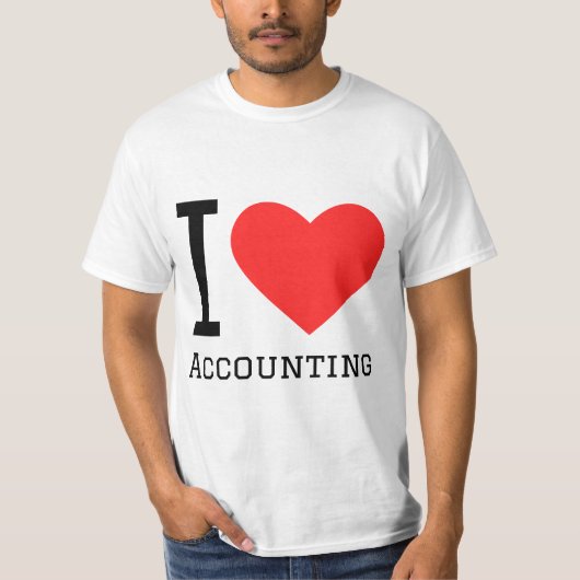 私は会計が好きです Tシャツ (正面)