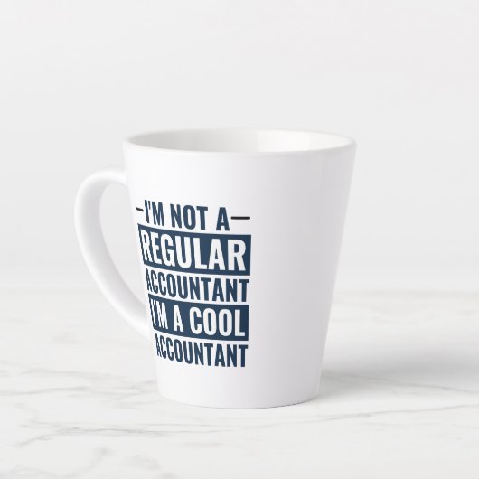 私は会計士ではなく会計士でカッコいいす カフェラテマグ (左アングル)