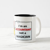 私は会計士ない手品師です ツートーンマグカップ (正面右)