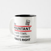 私は会計士の会計 ツートーンマグカップ (正面左)