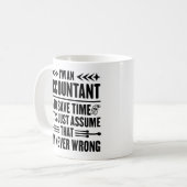 私は会計士会計おもしろい諺父 コーヒーマグカップ (正面左)