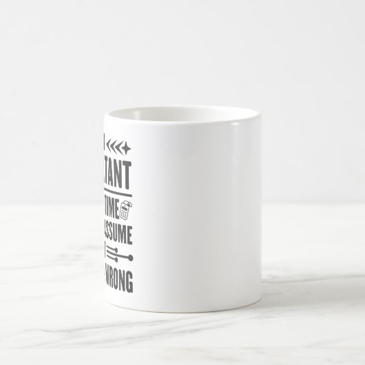 私は会計士会計おもしろい諺父 コーヒーマグカップ (中央)