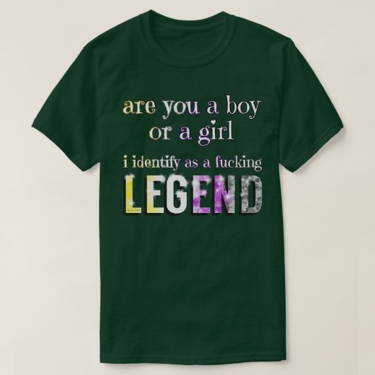 私は伝説として認識する Tシャツ (デザイン正面)