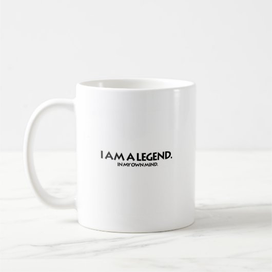私は伝説はです(私の自身の心で) コーヒーマグカップ (左)