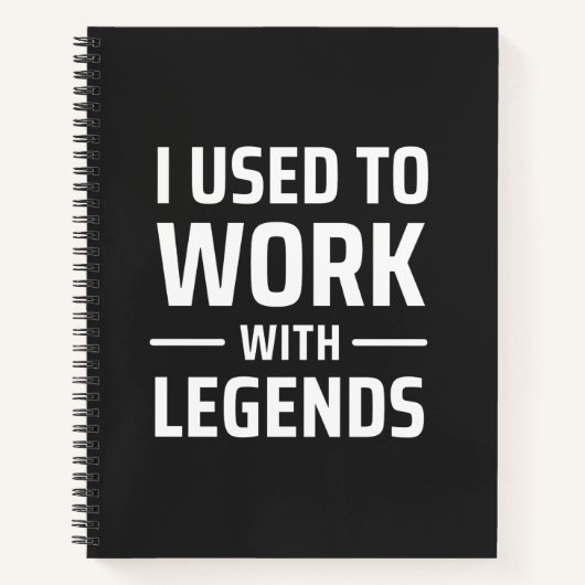 私は伝説を扱うのに慣れていた ノートブック (正面)