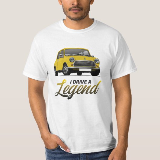 私は伝説を運転する – Austin Mini, Austin Seven Tシャツ (正面)