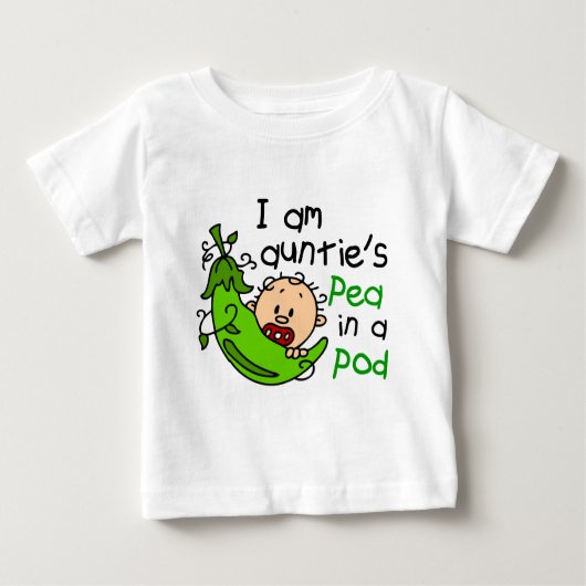 私は伯母さんのですPea Pod ベビーTシャツ (正面)