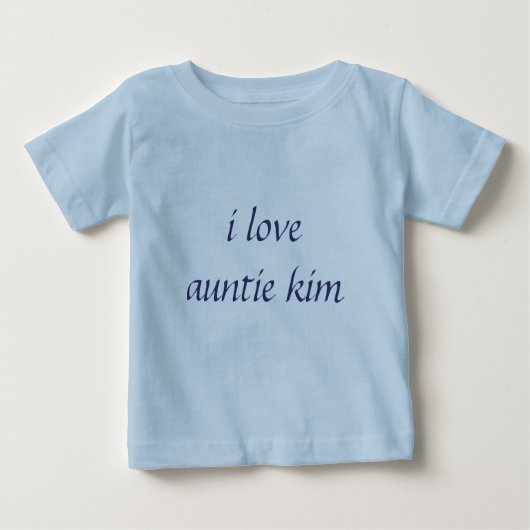 私は伯母さんのTシャツを愛します金 ベビーTシャツ (正面)