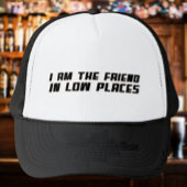 私は低い場所で友人である – トラックおもしろいカー帽 キャップ