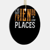 私は低い場所得で友達がいるレッドネック国 セラミックオーナメント (右)