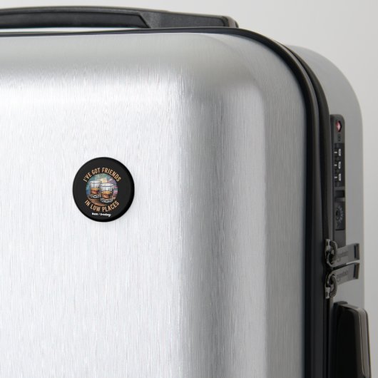 私は低い場所得で友達がいるヴィンテージおもしろい マグネット (インサイチュ (スーツケース))