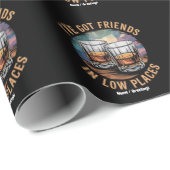 私は低い場所得で友達がいるヴィンテージおもしろい ラッピングペーパー (ロールコーナー)