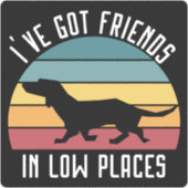 私は低い場所得で友達がいる シール (正面)