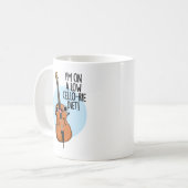 私は低チェロ – リーダイエットチェロおもしろいパンにいる コーヒーマグカップ (正面左)