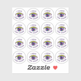 私は低ビジョンブラインド眼球名タグバッジアイコンを持っている シール