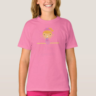 私は体操が大好きで、かわいい女の子のTシャツを分割 Tシャツ