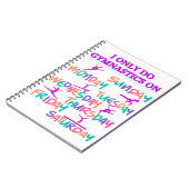 私は体操のみを行う – 1週間に7日 ノートブック (左側)