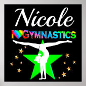 私は体操のカスタマイズデザインが好き ポスター (正面)