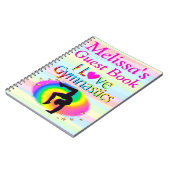 私は体操のゲストブックパーソナライズされたが大好き ノートブック (左側)