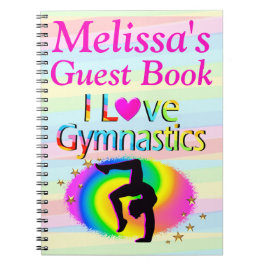 私は体操のゲストブックパーソナライズされたが大好き ノートブック