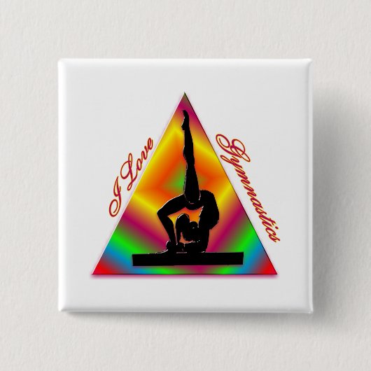 私は体操の三角形#4を愛します 缶バッジ (正面)