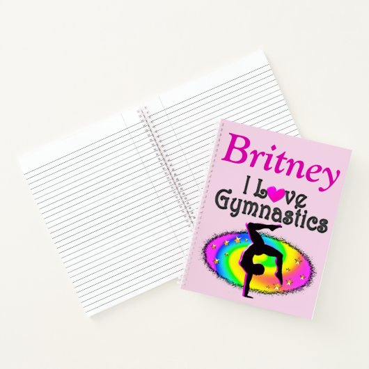 私は体操の雑誌が大好パーソナライズされたき ノートブック (内部)