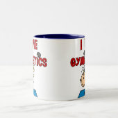 私は体操を愛します ツートーンマグカップ (中央)