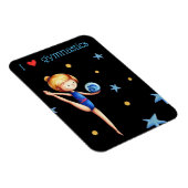 私は体操スターと体操選手ブラックが大好き マグネット (右側)