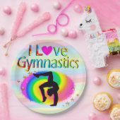 私は体操レインボー紙プレート ペーパープレート (パーティー)