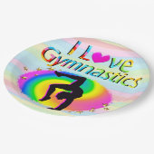 私は体操レインボー紙プレート ペーパープレート (アングル)