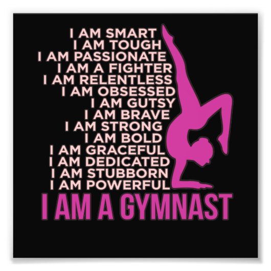 私は体操体操スポーツ愛好家Gだ フォトプリント            (正面)