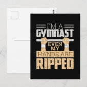 私は体操選手で手も引き裂かれる ポストカード (正面/裏面)