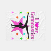 私は体活気づける操のデザイン フリースブランケット (正面(横))